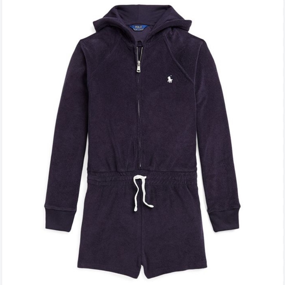 Ralph Lauren Girls Terrycloth Romper